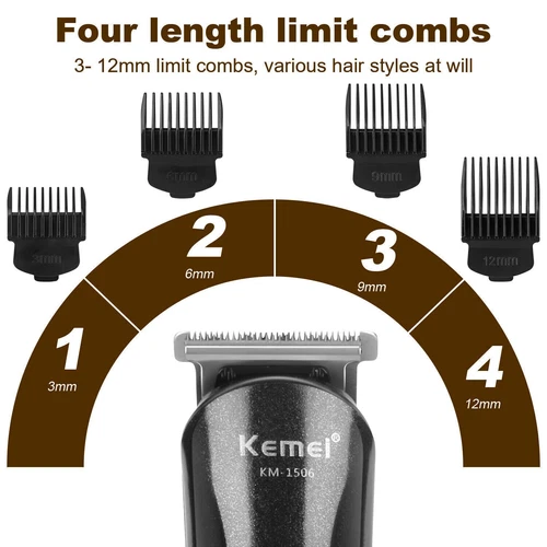 Professional Hair Clippers for Men Cordless Trimmer Beard Cutting Machine Barber - Picture 4 of 12