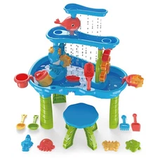 Kids Sand Water Table For Toddles Rain Showers Play Table 13 Piece Playset Toys
