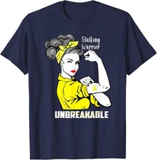 Unbreakable Stalking Warrior Awareness Proud Ribbon Unisex T-Shirt