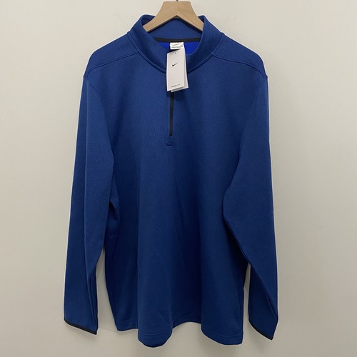 Maglione Nike Therma Fit Victory Golf blu 1/4 zip DN1947 uomo 2XL nuovo - Foto 11 di 12