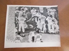 1965   ANGELS RED SOX   BIG BEEF AT THE BASEBALL GAME   API WIREPHOTO  7-31-1965