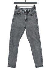 Topshop Women's Jeans W 26 in; L 30 in Grey Cotton with Elastane, Polyester Mom