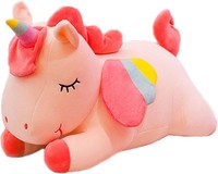 PlüSchtier Einhorn GefüLlt Kuschelkissen Cartoon Pink 25Cm Geschenk Jungen