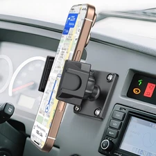 MAGJIEYX Car Phone Holder for Truck/Wall/Boat，Drill-Base Mount for Van/Dashbo...