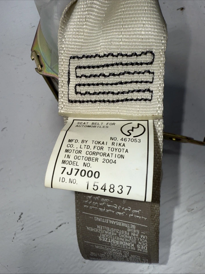 Lexus SC430 2002-2010 retractor de cinturón de seguridad trasero lado derecho o derecho beige OEM Foto 4 de 4