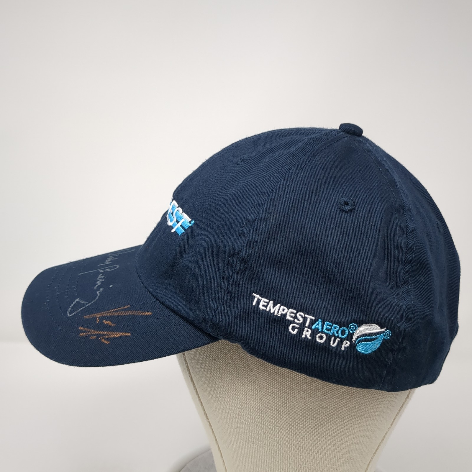 Tempest Strapback Baseball Hat Blue One Size Embr… - image 5