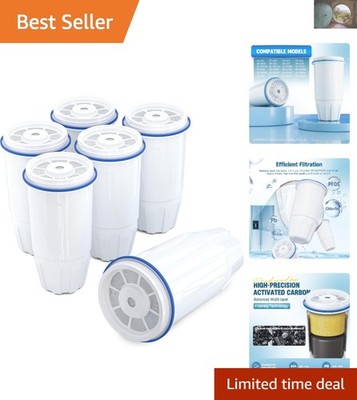 Activated Carbon Filters for Zero Water Pitchers - 6 Pack Reduces Lead & PFOA