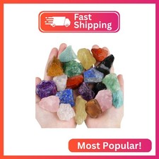 QINJIEJIE Assorted Raw Crystals 10 Colors Healing Crystal Rocks Stones 1" Bulk L
