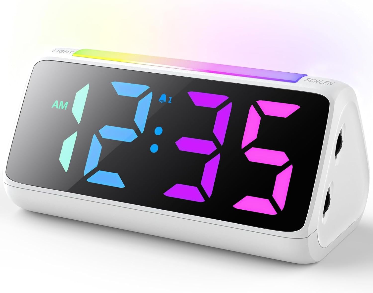 Alarm Clocks Bedside, Digital Clock for Bedroom, Kids Alarm Clock with RGB Night
