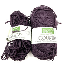 Naturally Caron Country Naturally Merino Wool Blend Yarn 1 Partial Skein PLUM