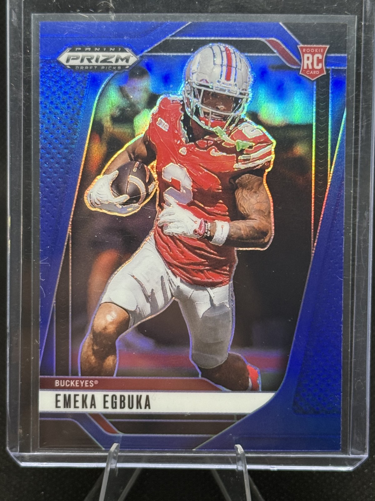 2025 Panini Prizm Draft Picks - Emeka Egbuka #85 Blue Prizm /249 (RC)