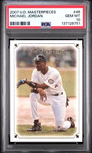 2007 Masterpieces Baseball Michael Jordan #46 PSA 10
