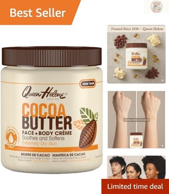 Deeply Hydrating Cocoa Butter Cream - 4.8 oz Non-Greasy Formula for Radiant Skin