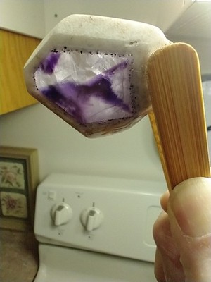 2 Atomic Trapeche Amethyst Polished Slices 35 Grams