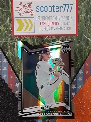 2022 ELITE Extra~#66 CARSON WHISENHUNT 《DECADE Die Cut》#/999~GIANTS Call-Up