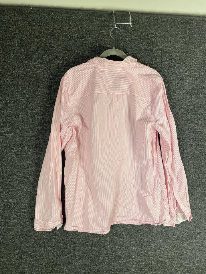 Le Tigre Shirt Men's XL Button Red Classic Striped Long Sleeve Shirt - Image 3 of 4