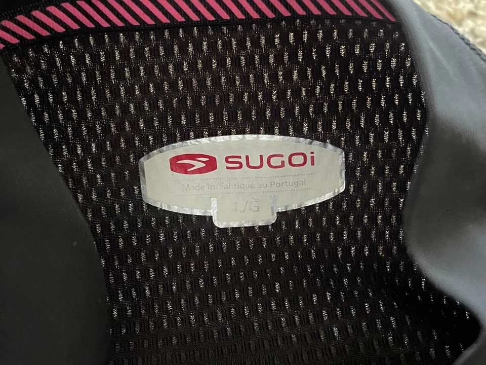 Sugoi RSE Cycling Jersey Womens Large Full Zip Short Sleeve Black Pink Bike - Image 2 of 4