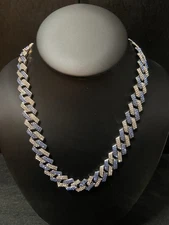 blue cuban link chain