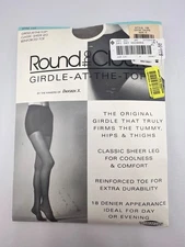 Round The Clock Girdle at the Top Pantyhose Style 135 Size A Satin Taupe.