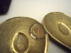 VTG EGYPTIAN STYLE GOLDTONE + ENAMEL EARRINGS; PHARAOH, HIEROGLYPHICS, SCARAB — photo 5