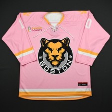 2017-18 Kaliya Johnson Boston Pride Game Worn NWHL Jersey PHF MeiGray