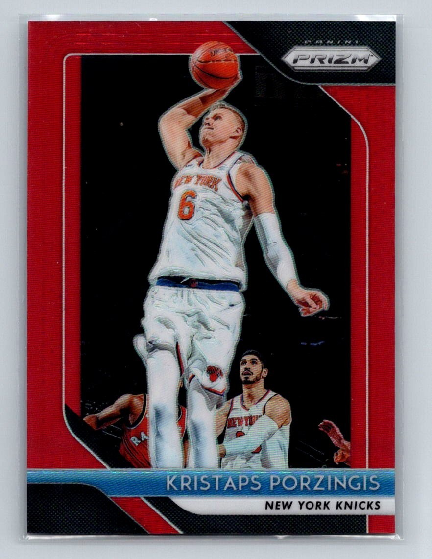 Panini 2018-19 Prizm Kristaps Porzingis Red Prizm #051 /299 New York Knicks
