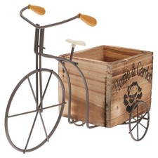Home Decor Swing Home Decorative Flower Bike Shape Tricycle Standing Mini Des...