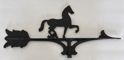 Weathervane Horse Arrow Cast Aluminum 21  Long Barn Farmhouse Farm Decor Vintage