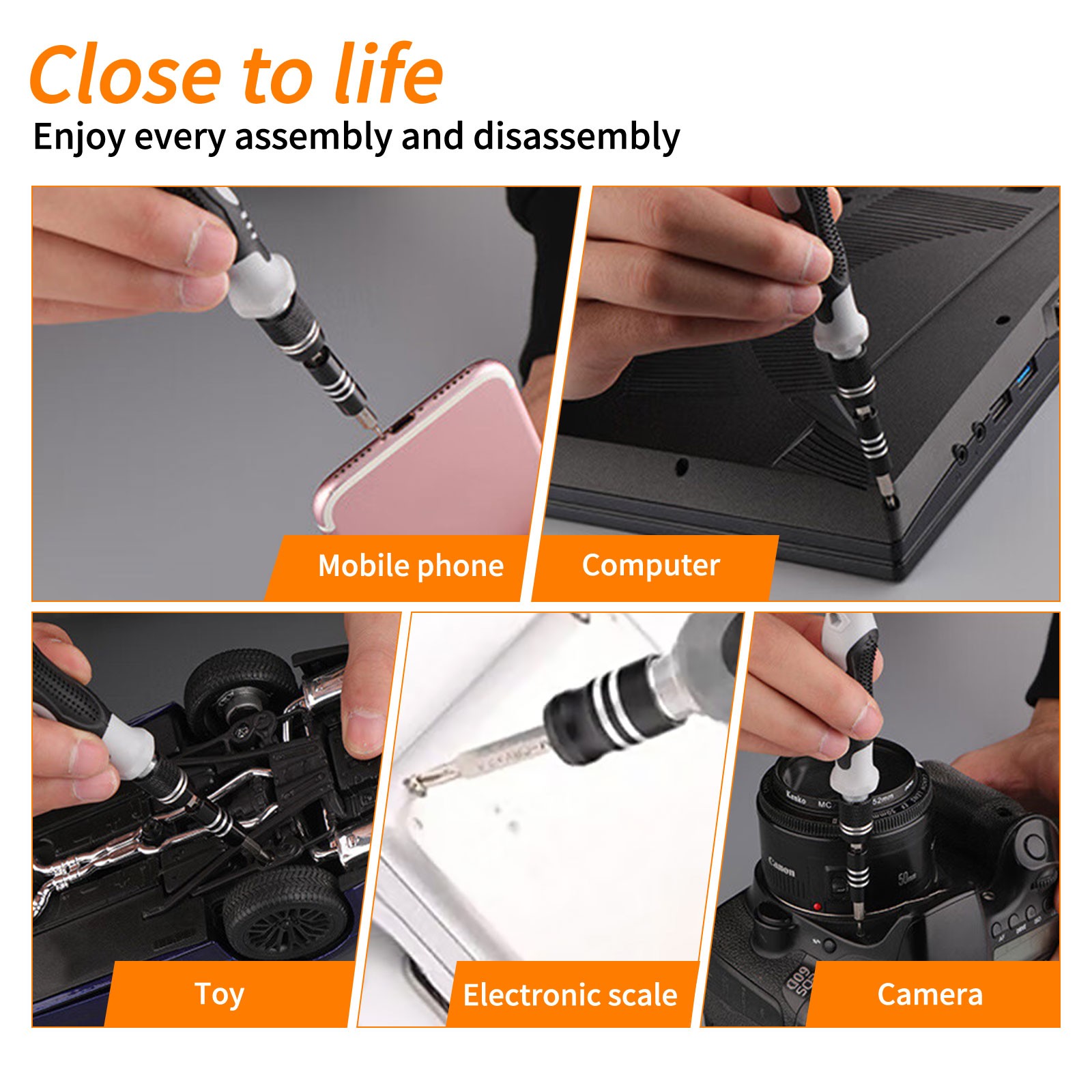 115-IN-1 Magnetic Precision Repair Screwdriver Set PC Phone Electronics Tool Kit