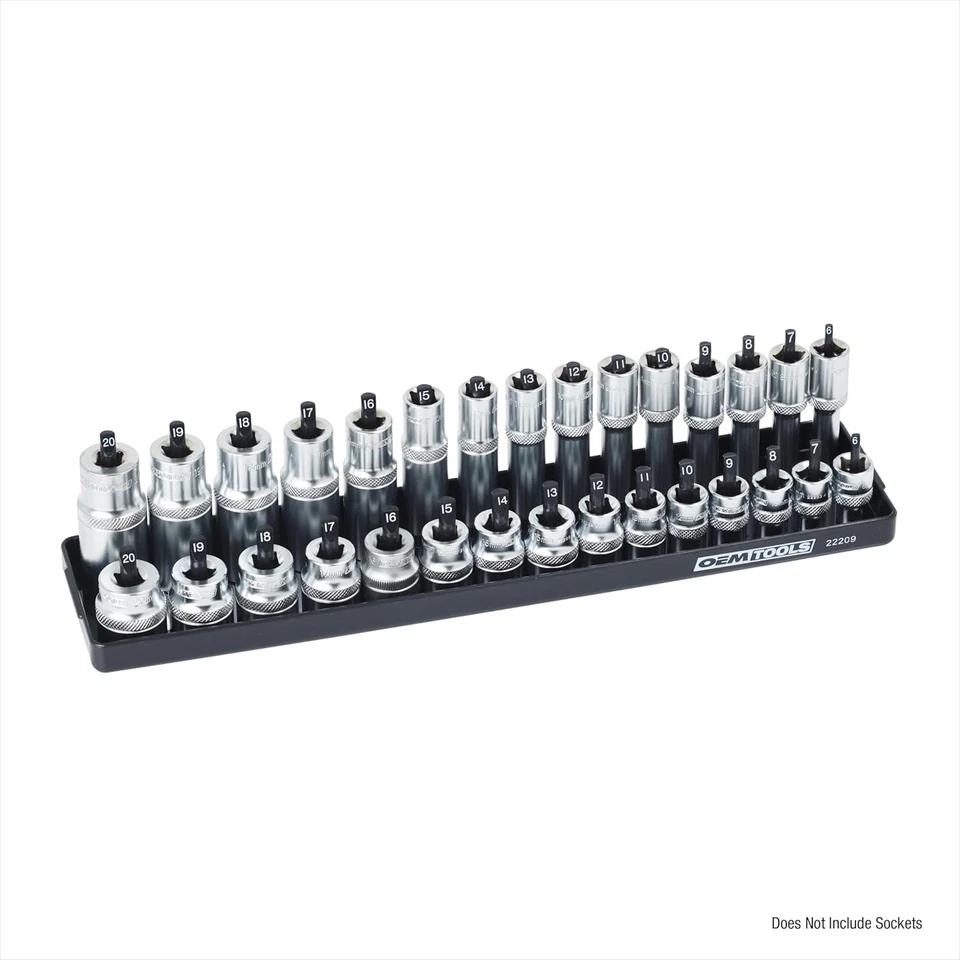 22209 Metric 3/8 Inch Drive Socket Tray Organizer, Black - Image 2 of 4