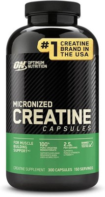 Optimum Nutrition 100% Pure Micronized 2500mg Creatine Monohydrate 300 Capsules