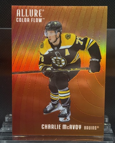 2025-26 Upper Deck Allure - Color Flow Charlie McAvoy #CF-18 Red Orange Bruins