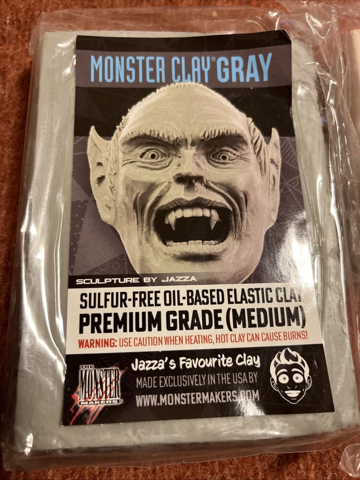 NUEVO Monster Clay Gris (4,5 lb) y Cosclay Suave (1 lb) ¡Lote de Arcilla Esculpida! 🎨 Foto 2 de 4
