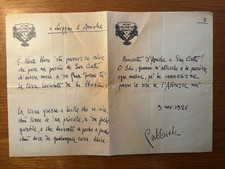 Gabriele D'Annunzio | Facsimile dell'autografo "Parrozzo" a Luigi D'Amico 1926