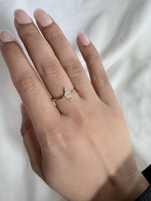 Diamantförmiger Ring Zirkonia Diamant verstellbar Damen Schmuck Geschenk