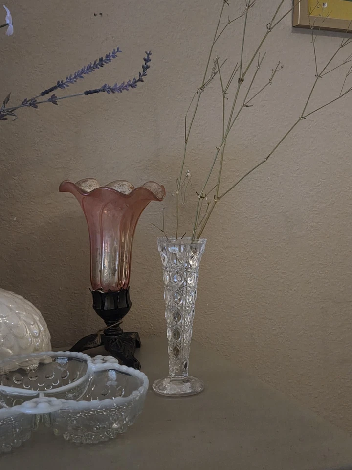 Par de jarrones vintage de cristal de plomo Foto 2 de 2