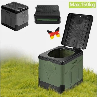 Homtas faltbare Campingtoilette max 150 kg Outdoor mobile WC 20L