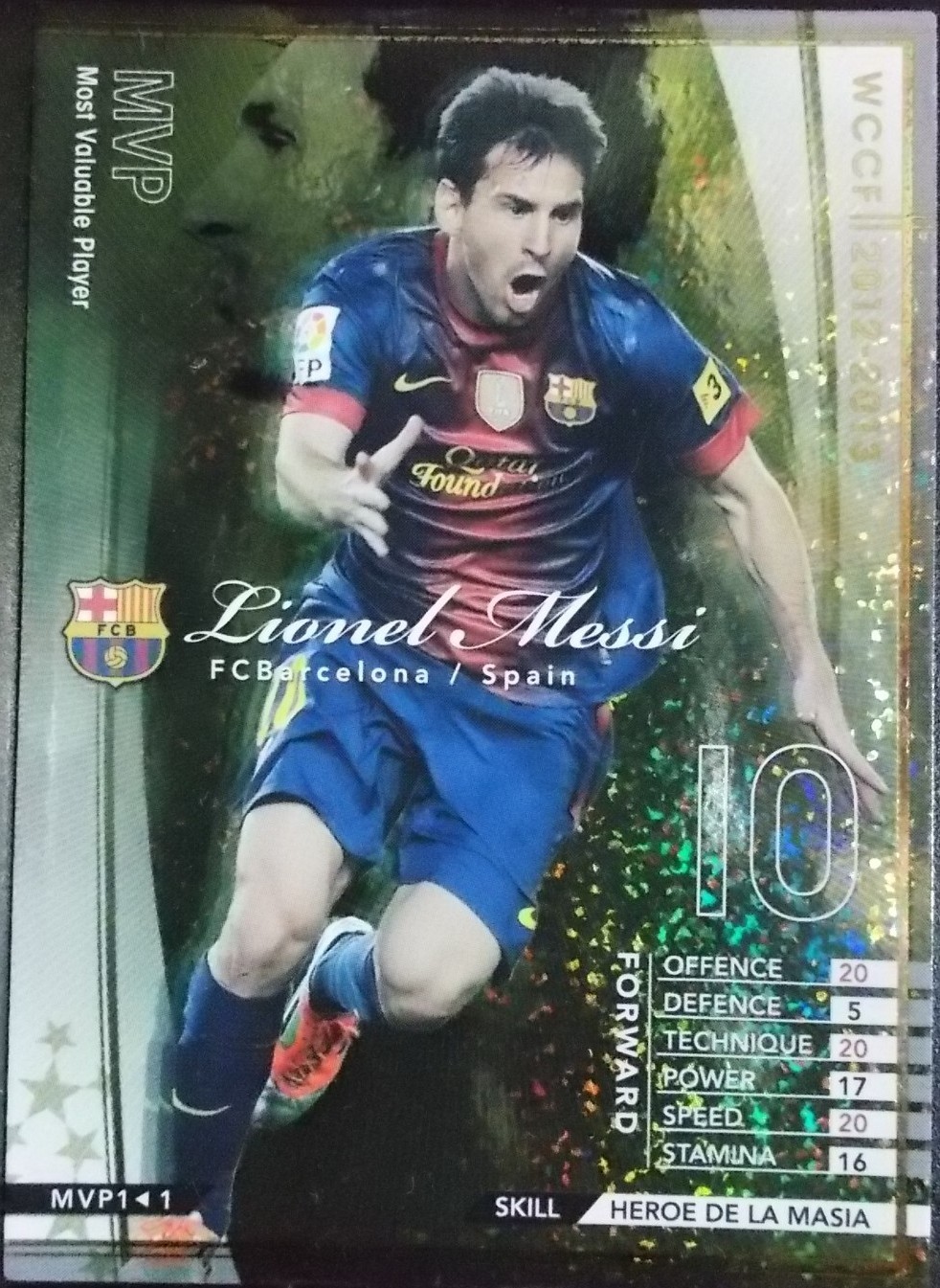 2012-13 Panini WCCF - Lionel Messi #MVP 1 for sale | eBay