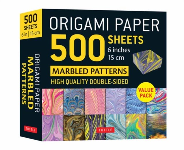 Origami Paper 500 sheets Marbled Patterns 6"" (15 cm) by Tuttle Publishing