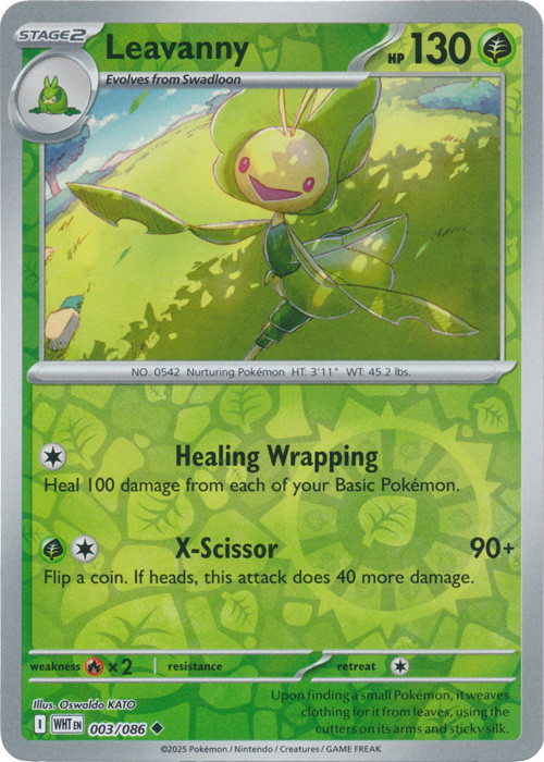 Leavanny 003/086 White Flare Pokemon TCG Reverse Holo