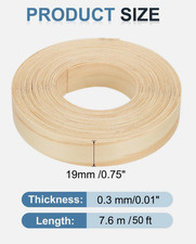 PINE Maple Edge Banding 1/2 Inch x 50ft Wood Veneer Tape Pre-Glued Veneer Tape