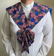 Patriotic Collar / Shawl / Capelette / Scarf –Flag Pattern: Great for NSDAR, DAR
