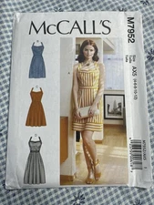 McCall's M7952 Misses Pleated Skirt Dresses Size 4-12 UncutFF