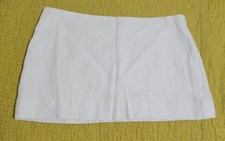 Reformation Extra Mini Linen Skirt. Size 0 WHITE. EXCELLENT CON. New No Tags