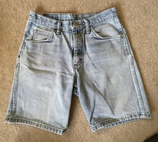 Men's Size 30 Distressed Wrangler Hero Jean Shorts 606T3AS Light Wash Denim