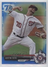 2017 Bowman Chrome Prospects Blue Refractor 70th Anniversary Austin Voth 07rd