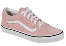 New VANS Old Skool Girls Size 4.5 Powder Pink VNOA4UHZ9AL Lace Low Top Sneakers