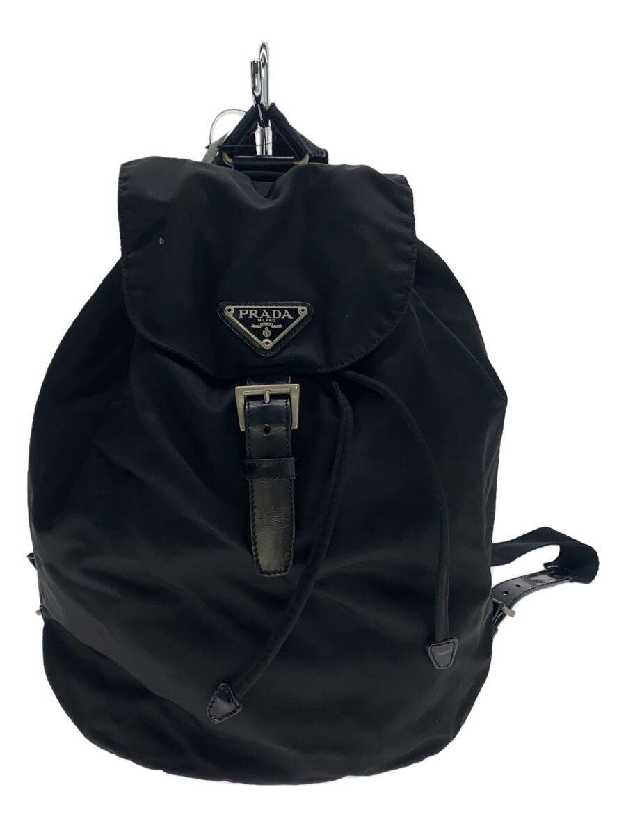 PRADA Backpack Rucksack Nylon Black Solid Used - image 1