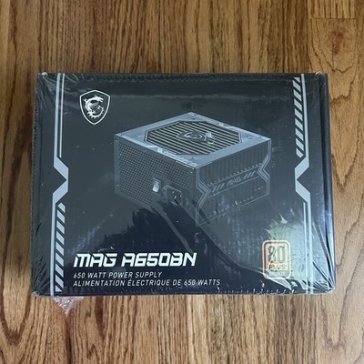 MSI MAG A650BN 650W ATX 80+ Bronze Power Supply PSU New