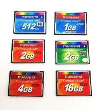 Transcend 512MB 1GB 2GB 4GB 16GB CF Card 80X 133X Industrial CompactFlash Card